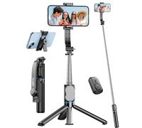Selfie Stick for iPhone, 41'' Extendable Selfie Stick Tripod for Smartphone with Detachable Phone Holder & Wireless Remote Phone Tripod Compatible with iPhone, Samsung, Smartphone, GoPro
