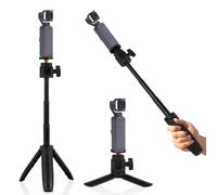 Selfie Stick & Mini Tripod Kit, Black Tabletop Tripod Mount - Portable Retractable Stand Compatible with DJI Osmo Pocket 3 & 2 Camera