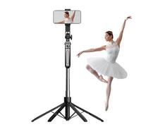 Selfie Stick, Phone Tripod with Light - 71 Inch Four Inch Selfie Stick Tripod,Extendable Travel Camera Stand with Remote Content Creator Accessories