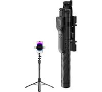 Selfie Stick Remote Control - Portable Travel Tripod Stand Adjustable Height | Selfie Stick With Handheld Stabilizer Phone Tripod With Wireless Remote