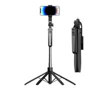 Selfie Stick Tripod, 71 Inch Four-Leg Support Selfie Stick, Cell Phone Holder with Remote, Extendable Travel Camera Stand for Recording, Video, and Picture, Vlogging