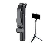 Selfie Stick Tripod - Cell Phone Selfie Stick | Wireless Stick with Adjustable Phone Mount and Expandable Tripod Base, Lightweight Folding Swivel Arm with Remote Shutter, Grip Holder for Video