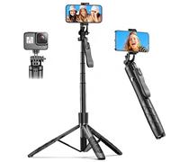 Selfie Stick Tripod Compatible with iPhone 17/Air/17 Pro/17 Pro Max/17e (SS10) 61" All in One Extendable Mobile Stand with Wireless Remote 360° Rotation for Selfies, Video Recording.