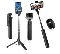 Selfie Stick Tripod for Cell Phone & Camera, 50" Expandable Phone Tripod with Remote Control and Rotate Phone Holder, Portable Tripod for iPhone/Goproo and Cameras.