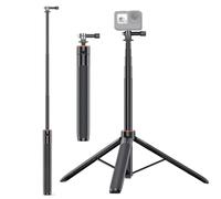 Selfie Stick Tripod for Go Pro 10 9 8 7, 54 Inch Extendable Tripod Stand, with 1/4 Inch Screw, for Osmo Action and One R and More