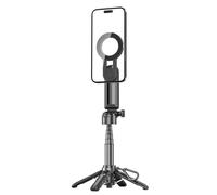Selfie Stick Tripod, Portable Magnetic Selfie Stick, 360° Rotating Phone Mount with Wireless Remote Control | For Recording Content Creation