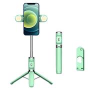 Selfie Stick Tripod Stand With Phone Clamp Metal Bracket Foldable Extendable Tripod Holder With Fill Light Office Cell Mobile Holder For Desk Desktop With Light Adjustable