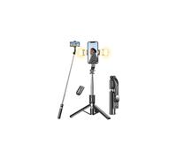 Selfie Stick Tripod with 2 Fill Lights, 45'' Extra Long Phone Tripod with Detachable Remote, Compatible with iPhone, Samsung, Smartphone, GoPro