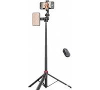 Selfie Stick Tripod with LED Fill Light, Extendable Phone Tripod Stand 13.7"-60" with Remote, Portable Lightweight Tripod for iPhone Android, TikTok Vlogging Live Streaming Photography