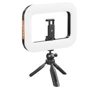 Selfie Stick Tripod with Light - Ring Light for Phone, Rechargeable Handheld Beauty Fill Light | Adjustable Foldable Phone Holder for Streaming Live Recordings Make Up Photography R