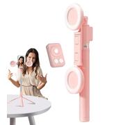 Selfie Stick Tripod with Light, Selfie Stick with Light, Selfie Stick with Removable Wireless Remote Control - Multifunctional Mobile Phone Tripod Extendable Tripod with Remote Control Wi