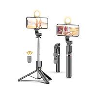 Selfie Stick Tripod with Wireless Remote, Cellphone Selfie Stick Tripod with LED Fill Light, for iPhone 15/14/14 pro/13/13 Pro/12/11/11 Pro/XS Max/XS/XR/X/8/7 and Android Smartphone(Upgrade)