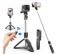 Selfie Stick with Improved Tripod, Extra Long 100 cm Mobile Phone Tripod with Removable Remote Control, Suitable for 4.7-6.0 Inch Mobile Phones, for iPhone, Samsung Smartphones