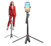 Selfie Stick with Remote, Quadruped Camera Mount, Anti-Shake Rotating Bracket, Stable Filming Design, Ideal for Travel, Photography, Blogging, Hiking, Sports 65.70 inches, Black