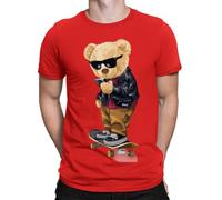 Selfie Teddy Bear Funny Cute Animal Fun Gift Idea Mens Womens T-Shirts Top#TA-56 Red 2XL
