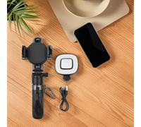 Selfie Tripod, Magnetic Selfie-StickTripod, With Wireless Remote Control And Fill Light, Rear Camera Selfie Accessory, Size:11.7 * 41.5cm(C)