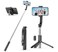 SelfieShow Selfie Stick, 4 in 1 Selfie Stick Phone Tripod Stand, 41 Inch 106cm Extendable and Portable Selfie Stick with Detachable Wireless Remote Compatible with iPhone 17 16 15/Galaxy/Huawei, etc.