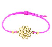Selfmade Jewelry Women's Rose Gold Mandala Boho Style Macrame Bracelet with Gift Packaging, 21 cm, Metal