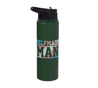 Selfmade Man Trans Pride Flag Transgender Funny LGBTQ Stainless Steel Insulated Water Bottle