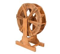 SelfRotating Wooden Water Wheel Fountain with Stand15.7in Outdoor Pool & Garden Decoration Small Backyard Water Feature for Tranquil Ambiance
