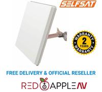 Selfsat H50D Flat Panel Satellite Dish Single LNB High Gain Astra Hotbird