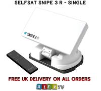 Selfsat Snipe 3 R Single LNB Remote Control Motorhome Caravan Satellite Dish