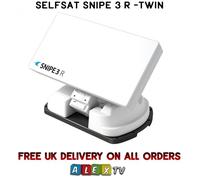 Selfsat Snipe 3 R Twin LNB with Remote Control Motorhome Caravan Satellite Dish