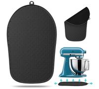 SelfTek Mixer Slider Mat - Upgraded Silicone Sliding Mat Waterproof Mixer Mover Accessories for KitchenAid 4.5-5 Qt Tilt-Head Stand Mixer, Easy Moving & Countertop Protection, Black
