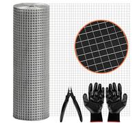 SelfTek Rodent Mesh, 300mm x 4m Stainless Steel Wire Mesh Roll Rustproof Welded Metal Mesh with Gloves and Plier Prevention Wire Mesh for Mice Mouse Proofing, Home, Garden