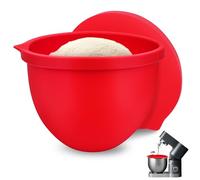 SelfTek Silicone Bowl Liners for 5 Qt KitchenAid Mixer - Thicken Mixer Bowl Liners Accessories and Attachments for Stand Mixers, Heat-Resistant & Easy to Clean, Protects Mixing Bowls, Red