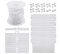 SelfTek Vertical Blind Accessories 12Pcs 89mm Vertical Blind Top Hangers,12Pcs Bottom Weights Slats,10M Bottom Chain and 10Pcs Chain Connector