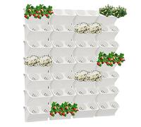 SelfWatering Vertical Wall PlanterStacking Outdoor Planters with Hanging Holder for Indoor/Outdoor Herb & Flower Garden DecorPerfect for Green Living Spaces