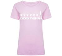 Selfway Women T-Shirt Chicken Print Short Sleeves Jumper Ladies Round Neck Casual Summer Top Everyday Essential Gym Outdoor T-Shirt For Female UK L Pink-M