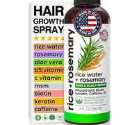 SELFWISE Fermented Rosemary Rice Water Hair Growth Spray with Biotin, Keratin, Caffeine, Vitamins C & B5 - For Thinning Hair, Hairfall, Thicker, Longer, Softer Hair - All Hair Types - Men & Women
