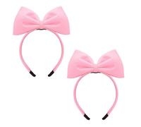 SelHeng 2Pcs Bowknot Halloween Headband, Sweet Pink Bow Headband Bowknot Hair Hoops Bands Headpiece Hairband for Women and Grils,Women Christmas Birthday Party Decorations Easy to Wear,Headbands Hair