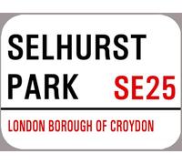 Selhurst Park Metal Street Sign Crystal Palace Decoration Props Plaque 8X12 Inch