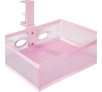 SELiLe Easy Install Breathable File Organiser Tray Multifunctional Under Desk Metal Wire Basket Efficient Storage Solution Large Capacity Drawer