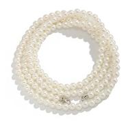 SELiLe Elegant Imitation Pearls Beaded Anklet Set Styles Adjustable Pants Chain Foot Jewelry for Women Daily Wear Imitation Pearls Beaded Chain Anklet