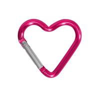 Lightweight Heart Shaped Keychain Carabiner Clip - Heavy Duty Aluminum Alloy Spring Snap Hook Holder - Rustproof Backpack Accessory
