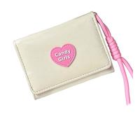 SELiLe Modern Compact Money Organized with Lovely Heart Pattern Contrast Color and Dedicated Currency Sections Cute Contrast Color Wallet