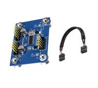 SELiLe USB2.0 9Pin Header Splitter Double Port Expansion Adapter for PC Builds Small Form Factor CaseNot Require External Power Internal USB Splitter