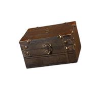 SELiLe Vintage Pirate Themed Wood Treasured Chest With Secret Code For Mysterious Storage And Home Decoration Daily Use Decorative Storage Chest