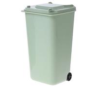 SELiLe Wheelie Trash Can Pen Holder Storage Bin Desktop Organizer Garbage Bucket Kitchen Trash Can With Lid White