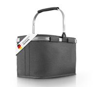 Selinchen - Premium Shopping Basket | High-Quality Foldable Shopping Bag with Aluminium Handle | Ideal as an Elegant Picnic Basket or Shopper | 30 Litres (Grey)