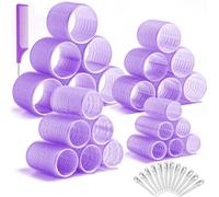 Selizo 49 PCS Hair Rollers with Hair Clips, Large Hair Curlers Set in Self Grip with Jumbo Big Medium Small Size for Long and Short Hair Volume, Hair Curler Rollers for Salon DIY Hairstyling