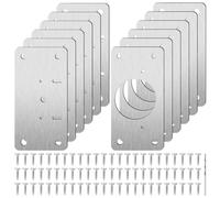 selizo Hinge Repair Plate, Cabinet Hinge Repair Plate with Screws, Kitchen Door Hinges Repaisr Plates, Stainless Steel Hinges Repairs Kit for Kitchen Cupboard Wardrobe