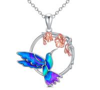 SELKAT Hummingbird Pendant Necklace S925 Sterling Silver for Women Jewelry Gift for Mother Wife Daughter Sterling Silver No Gemstone Sterling Silver No Gem