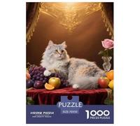 Selkirk Rex 1000 Pieces Jigsaw Puzzles Pet Cat Puzzle for Adults Creative Home Decoration Educational Toy Age 14+ ForAdults 70x50cm/1000pcs