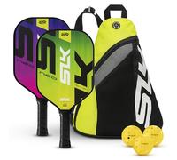 Selkirk Sport SLK Neo Fiberglass Pickleball Paddles Set of 2 | Designed in The USA | Complete Pickleball Set with 2 Pickle Ball Rackets, 3 Hybrid+ Balls, and SLK Sling Bag | Citron & Magenta Mirage