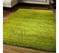 sell-ideas Kangroos Luxury Shaggy Rug Runner Non Shed Carpet Thick & Soft in With Non Slip Gripper Underlay - LIME GREEN120X170 CM